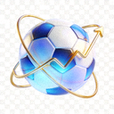 2026世界杯胜负预测网官方Logo，橙色与深蓝色交织的现代足球图标